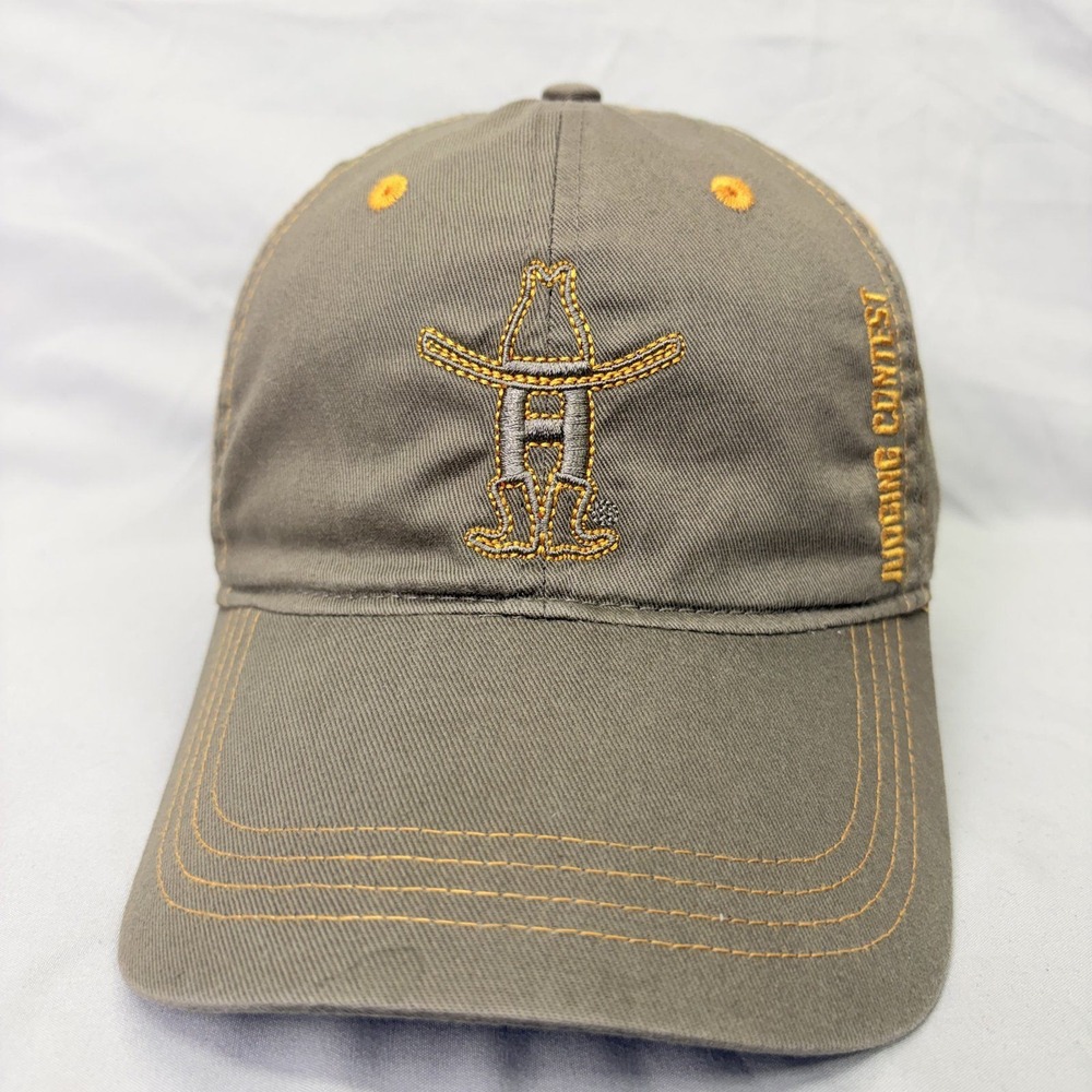 Houston Livestock Show Rodeo Hat Judging Contest Unisex OSFM Green Cotton Cap